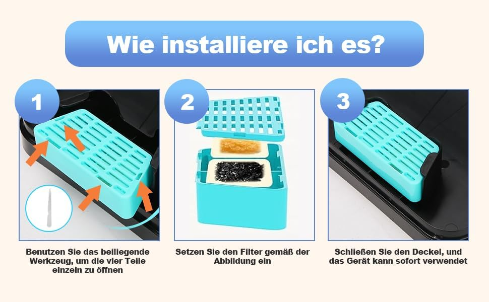 18-Pack Complete Cat Fountain Filter Set: 6 Resin + 6 Carbon + 6 Foam Sponges with Opening Tool, Compatible with Pet Water Fountain (Model B0FCYBHS61)